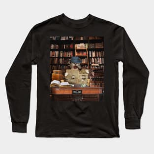 Cat Bookstore Long Sleeve T-Shirt